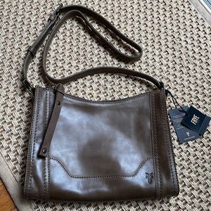 Frye Melissa Zip Crossbody Leather Bag in Khaki - BRAND NEW